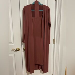 Fashion Nova Rust Midi Dress